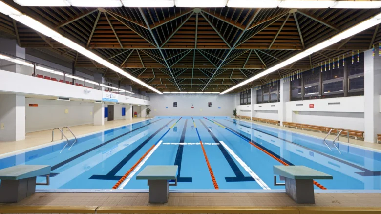 Indoor swimming pool lanes
