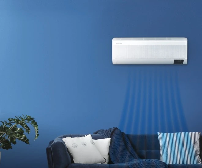 Air conditioner unit on wall