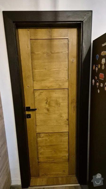 Wooden door with frame